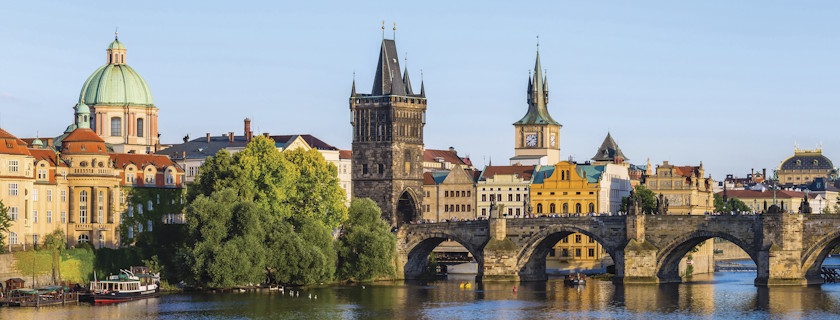 Panorama of Prague city skyline - Czech Republic